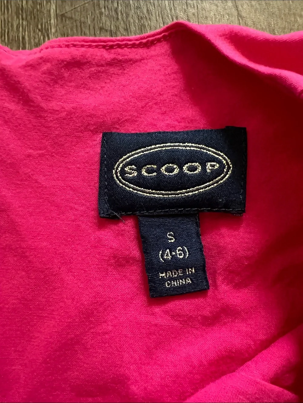 Scoop Bright Pink Puff Sleeve Cinched Waist Blouse